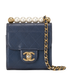 Mini Chic Pearls Flap, &pound;2,100, Handbags, Blue, Leather/Pearl, Front view